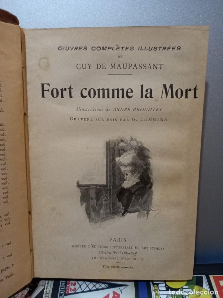 Libros antiguos: Guy de Maupassant - Fort comme la mort / Ilustrations de Andr&eacute; Brouillet - Foto 2