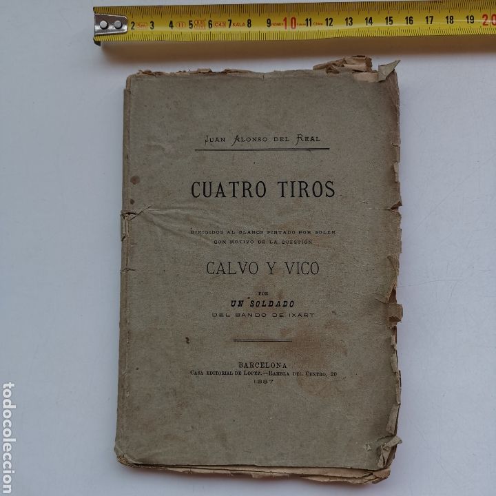 Libros antiguos: Rar&iacute;simo Libro 4 Tiros, Juan Alonso del Real de 1887 - Foto 1