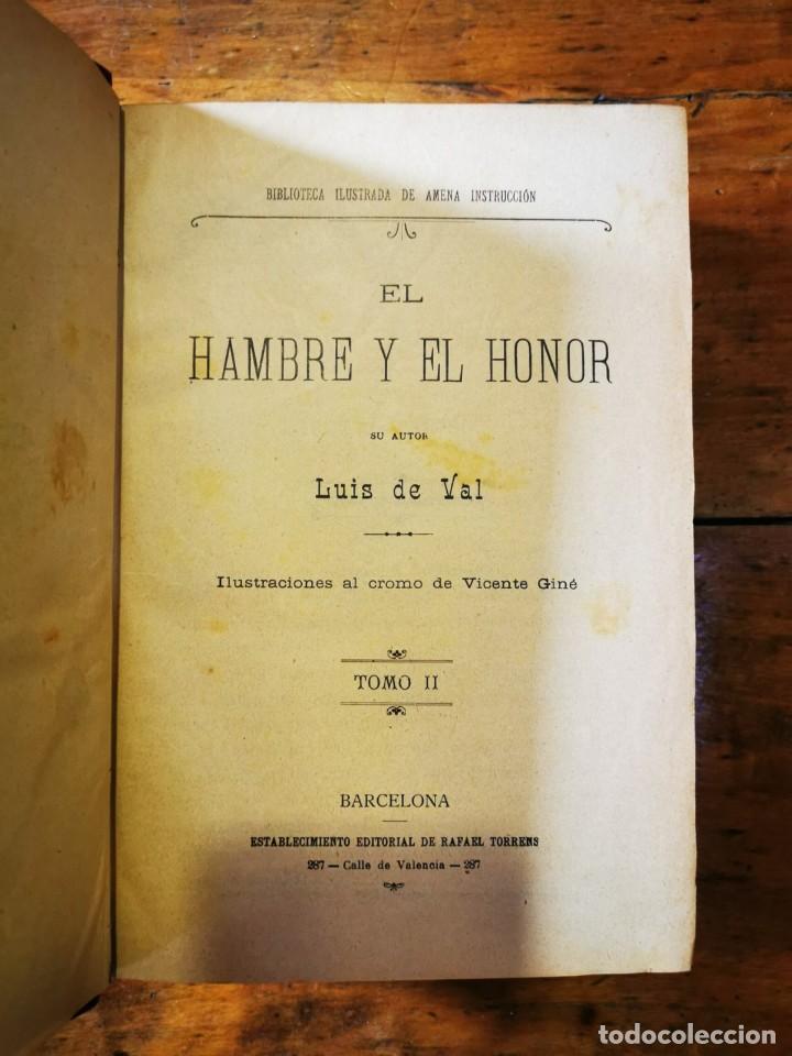 Libros antiguos: VAL, Luis de. El hambre y el honor - Foto 6