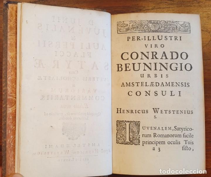 Libros antiguos: A&Ntilde;O 1684 &ndash; D. JUNII JUVENALIS & AULI PERSII FLACCI &ndash; SATYRAE - Foto 3