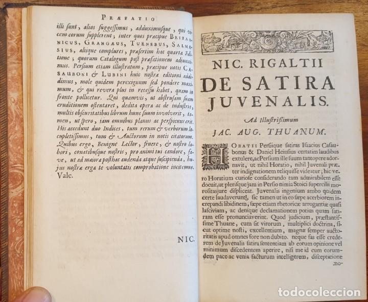 Libros antiguos: A&Ntilde;O 1684 &ndash; D. JUNII JUVENALIS & AULI PERSII FLACCI &ndash; SATYRAE - Foto 4