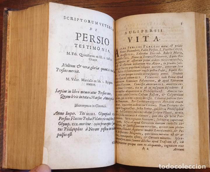 Libros antiguos: A&Ntilde;O 1684 &ndash; D. JUNII JUVENALIS & AULI PERSII FLACCI &ndash; SATYRAE - Foto 13