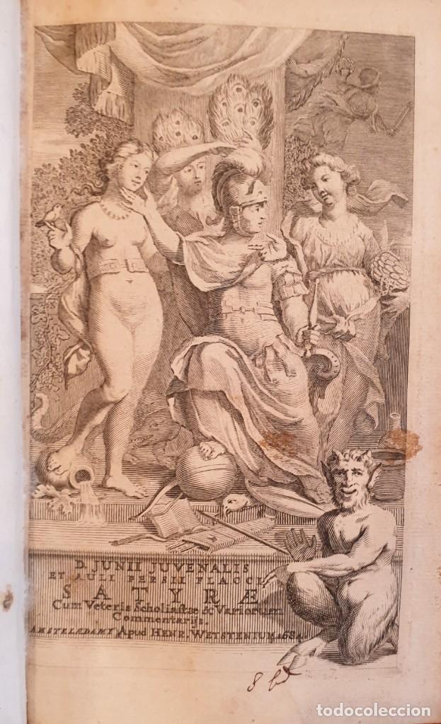 Libros antiguos: A&Ntilde;O 1684 &ndash; D. JUNII JUVENALIS & AULI PERSII FLACCI &ndash; SATYRAE - Foto 1