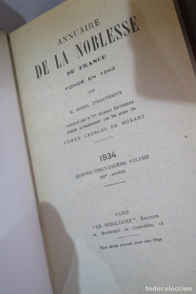 Libros antiguos: annuaire de la noblesse 1934 - Foto 2