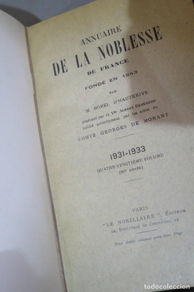 Libros antiguos: annuaire de la noblesse 1931-1933 - Foto 2