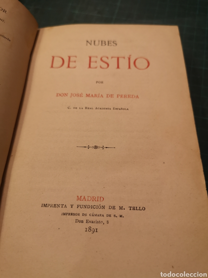 Libros antiguos: Nubes de Est&iacute;o. Jos&eacute; Mar&iacute;a de Pereda - Foto 4