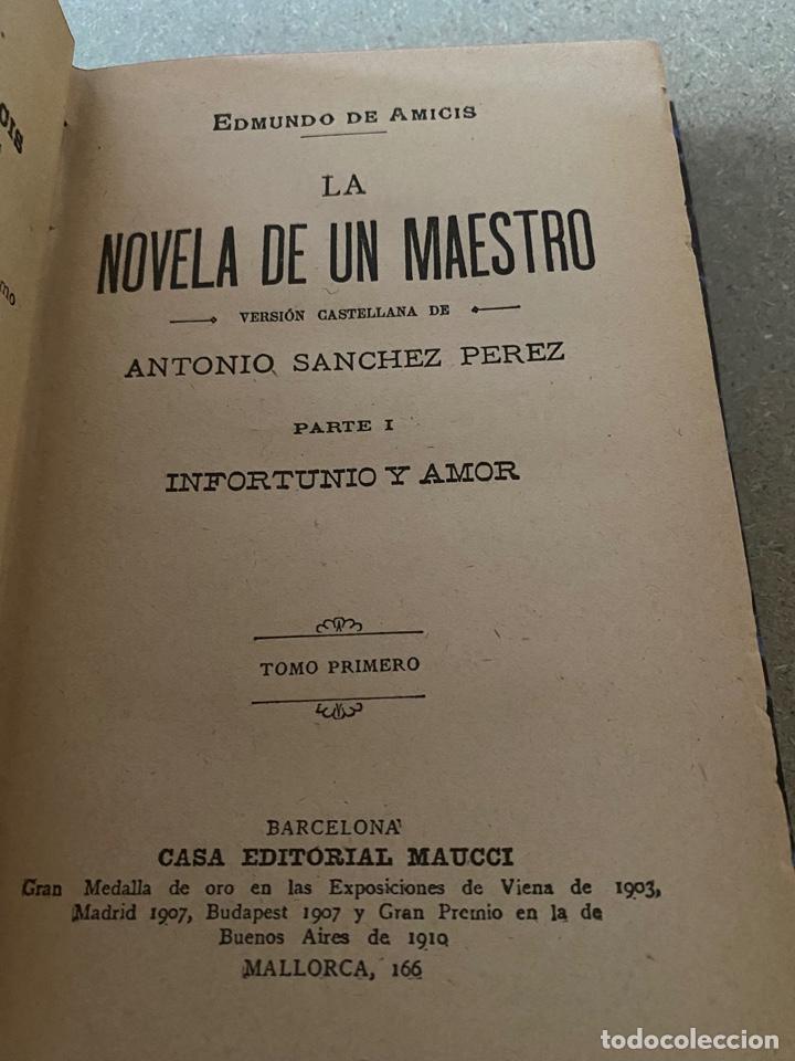 Libros antiguos: La novela de un maestro - Foto 2