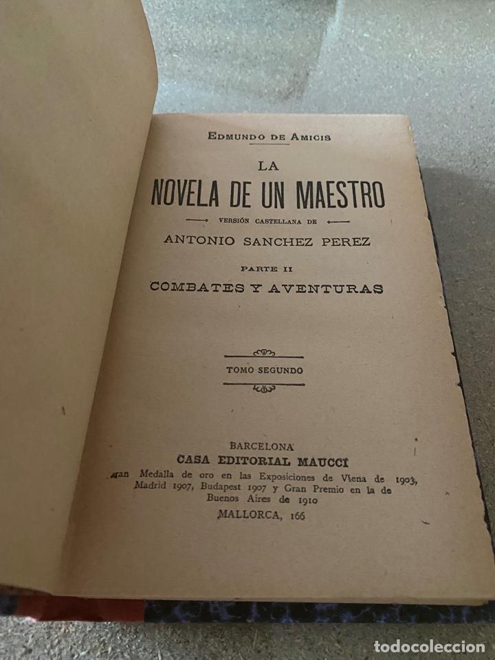 Libros antiguos: La novela de un maestro - Foto 3