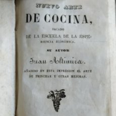 Libros antiguos: J. ALTIMIRA NUEVO ARTE COCINA BARCELONA I.BOIX 1842 (ORIGINAL). Lote 350869984