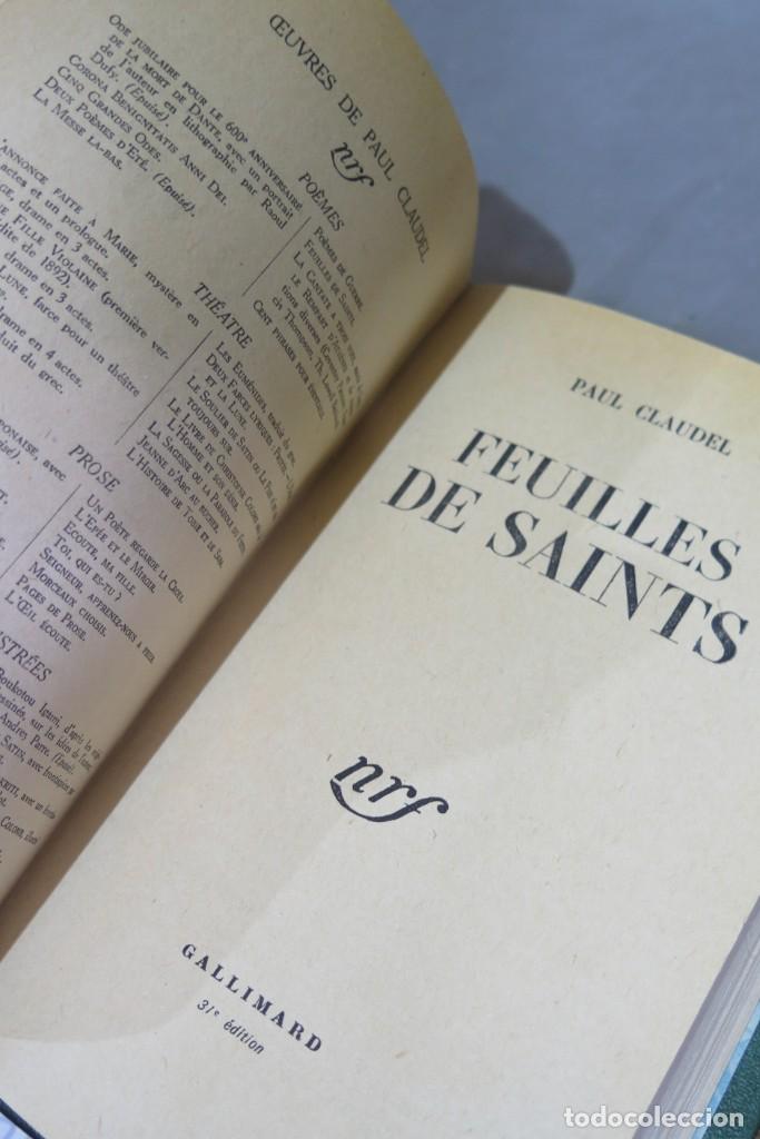 Libros antiguos: 1925.- Feuilles de saints. CLAUDEL - Foto 2