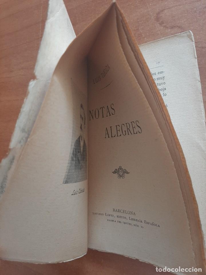 Libros antiguos: 1899 ? 1&ordf; EDICI&Oacute;N - NOTAS ALEGRES - LUIS TABOADA - Foto 2