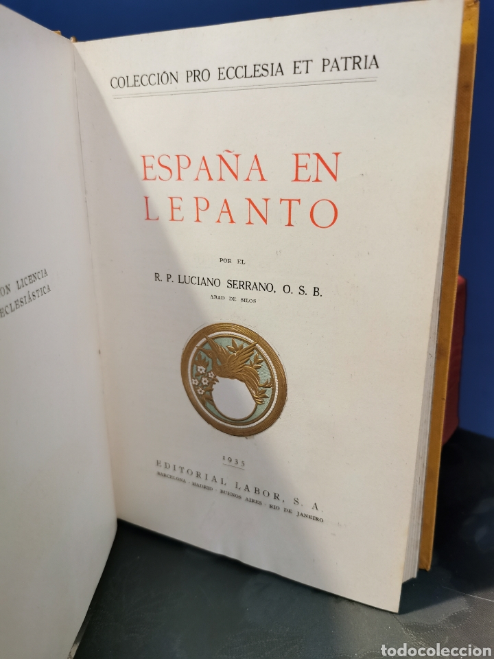 Libros antiguos: Espa&ntilde;a en Lepanto. P. Luciano Serrano. 1935. - Foto 3