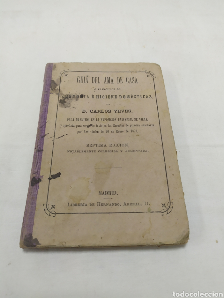 Libros antiguos: Gu&iacute;a del ama de casa, librer&iacute;a Hernando, 1879 - Foto 1