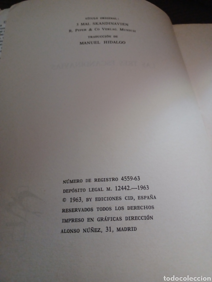 Libros antiguos: Barybook C11. Las tres escandinavas David Hohnen ediciones Cid - Foto 3
