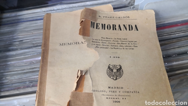 Libros antiguos: Memoranda, Benito P&eacute;rez Gald&oacute;s, 1906 - Foto 3
