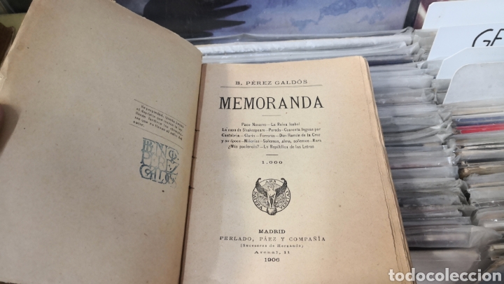 Libros antiguos: Memoranda, Benito P&eacute;rez Gald&oacute;s, 1906 - Foto 4