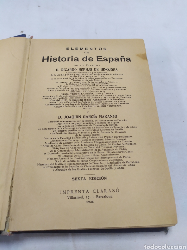 Libros antiguos: Elementos de historia de Espa&ntilde;a, 1935 - Foto 3