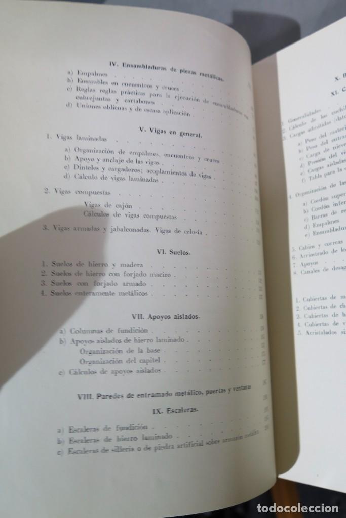 Libros antiguos: 1929.- Empleo del hierro en la construcci&oacute;n. KERSTEN - Foto 4