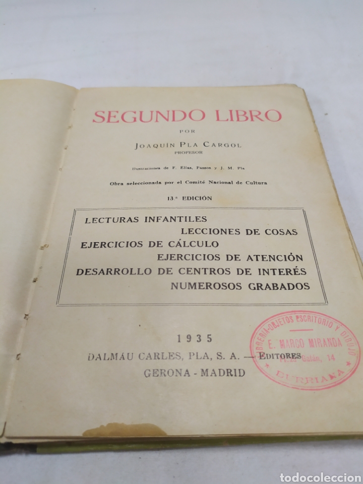 Libros antiguos: Segundo libro, Joaqu&iacute;n Pla Cargol, 1935 - Foto 3