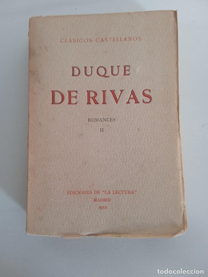 Antiquarische B&uuml;cher: Cl&aacute;sicos Castellanos Duque de Rivas Romances II Ediciones de &rdquo;La Lectura&rdquo; 1912