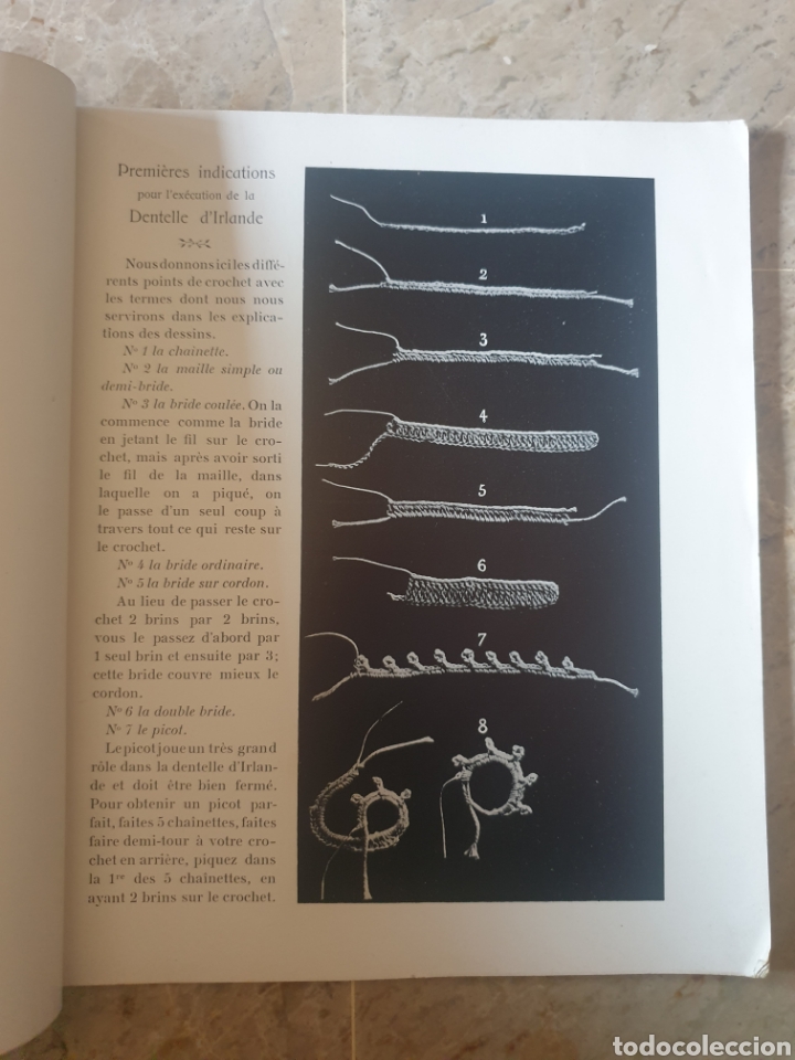 Libros antiguos: Album de Guipure d Irlande - Foto 2