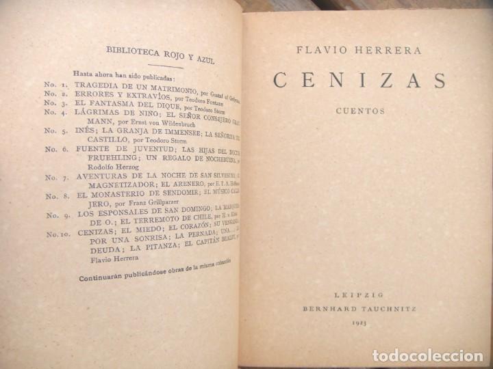 Libros antiguos: Flavio Herrera: CENIZAS. - Foto 2