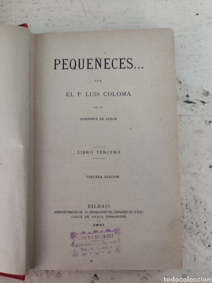 Libros antiguos: Peque&ntilde;eces 1891 - Foto 2