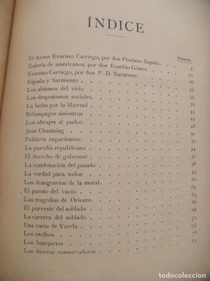 Libros antiguos: Dr. D. Evaristo Carriego: PAGINAS OLVIDADAS - Foto 5