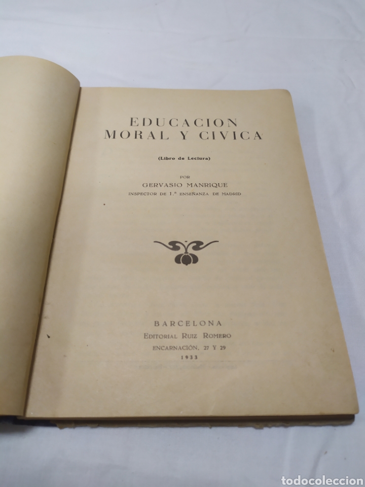 Libros antiguos: Educaci&oacute;n moral y c&iacute;vica, Gervasio Manrique, 1933 - Foto 3