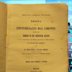 Libros antiguos: MARCELIANO ÁLVAREZ MUÑIZ: RESEÑA DE LAS ENFERMEDADES MÁS COMUNES ENTRE LOS ANIMALES. 1884.. Lote 357017215