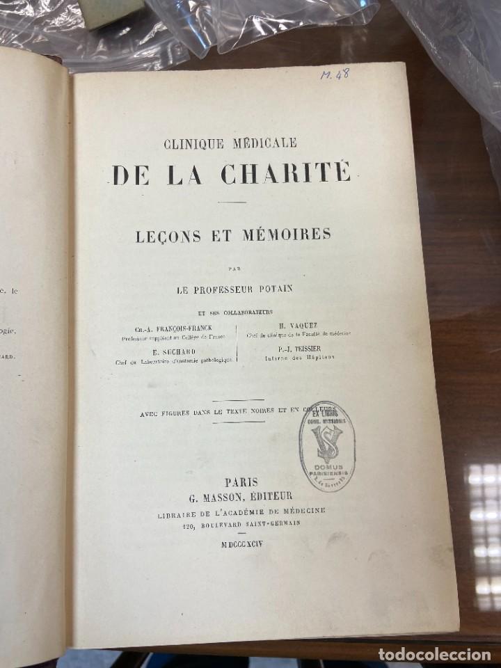 Antiquarische B&uuml;cher: CLINIQUE M&Eacute;DICALE DE LA CHARIT&Eacute; - LE&Ccedil;ONS ET M&Eacute;MOIRES - PARIS, M DCCC XCIV