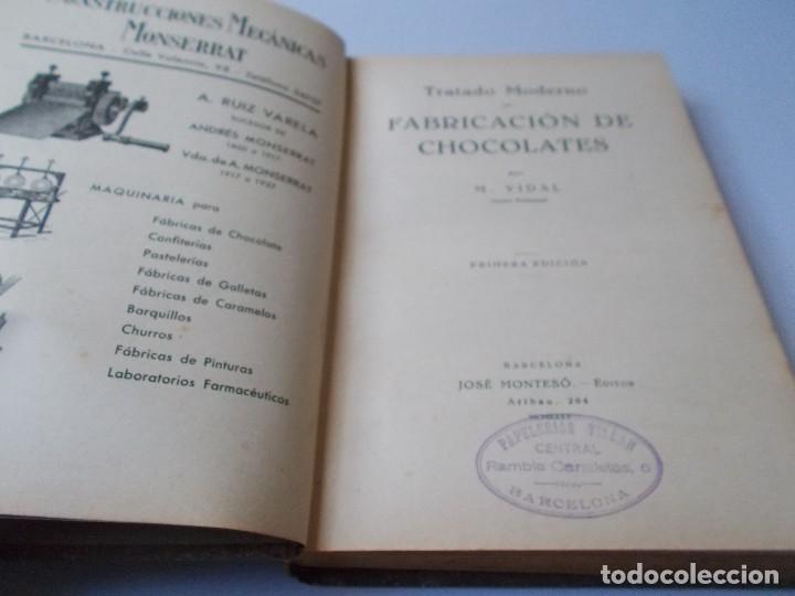 Libros antiguos: FABRICACI&Oacute;N DE CHOCOLATES - Foto 6