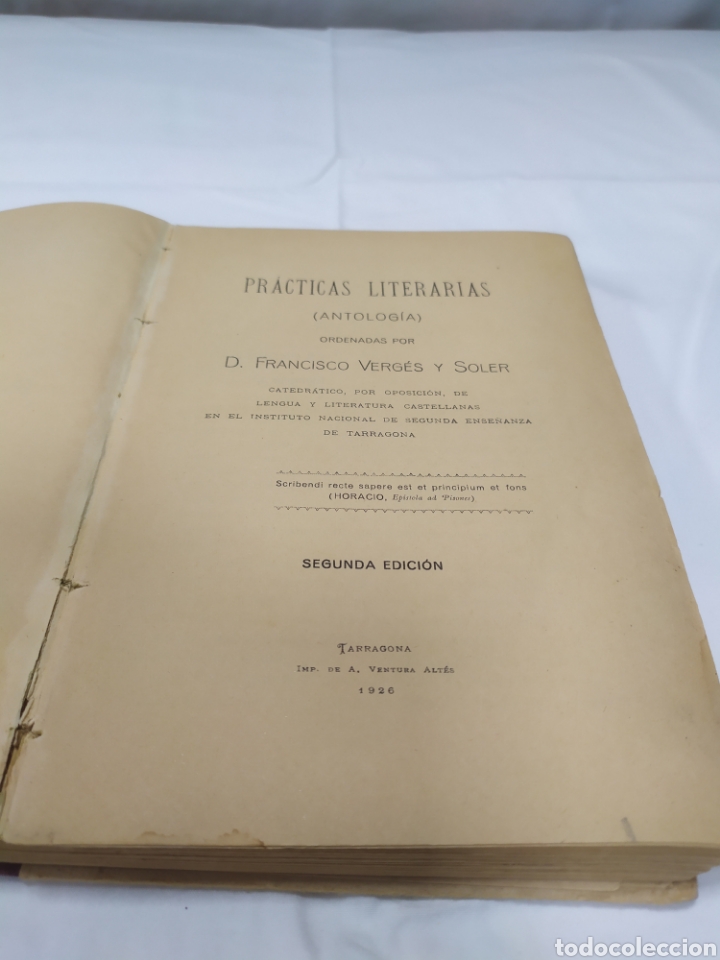 Libros antiguos: Pr&aacute;cticas literarias. Francisco Verg&eacute;s. 1926 - Foto 3