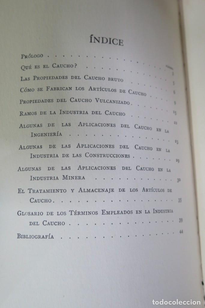 Libros antiguos: 1927.- EL CAUCHO Y EL INGENIERIA - Foto 3