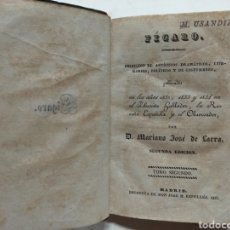 Libros antiguos: MARIANO JOSÉ DE LARRA- FÍGARO- COLECCIÓN DE ARTÍCULOS... TOMO 2º 1837 2ª EDICIÓN.. Lote 358795195