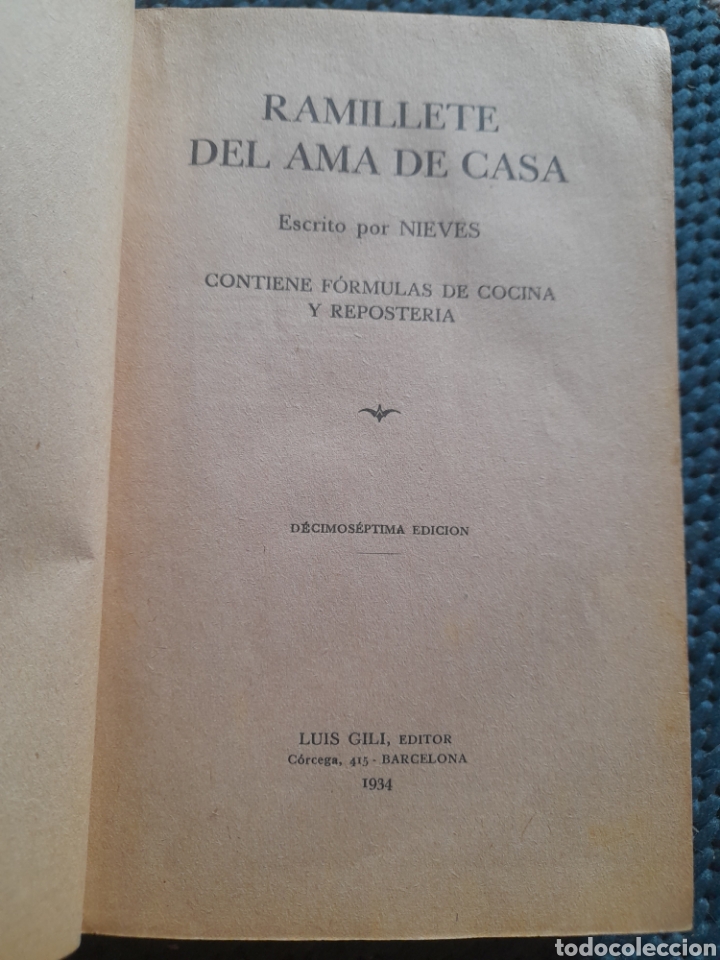 Libros antiguos: Ramillete del ama de casa. Nieves - Foto 2