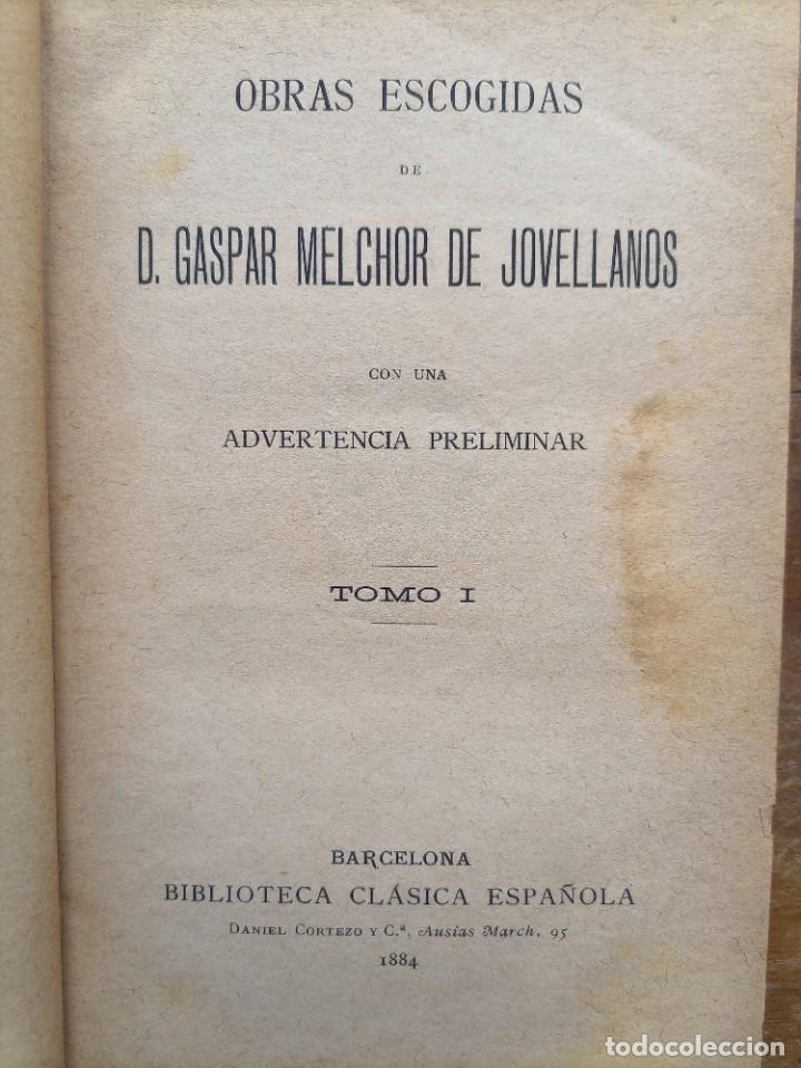 Libros antiguos: 1884 Jovellanos, original - Foto 3