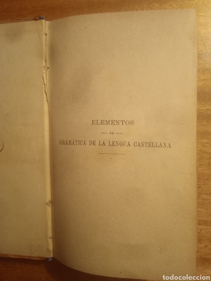 Libros antiguos: Elementos de gram&aacute;tica de la Lengua Castellana, D. Celso Gomis - Foto 2