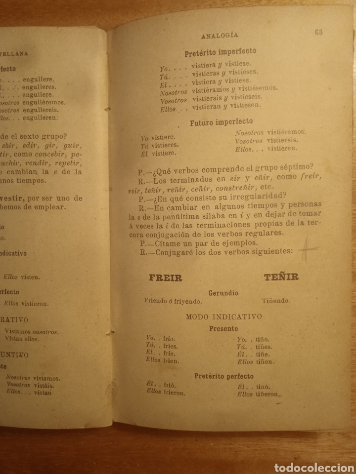 Libros antiguos: Elementos de gram&aacute;tica de la Lengua Castellana, D. Celso Gomis - Foto 5