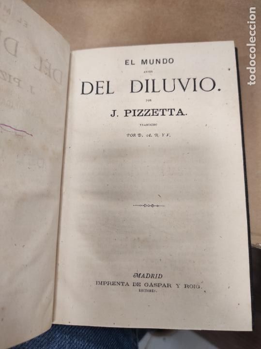 Libros antiguos: EL MUNDO ANTES DEL DILUVIO.-- PIZZETTA. - Foto 2