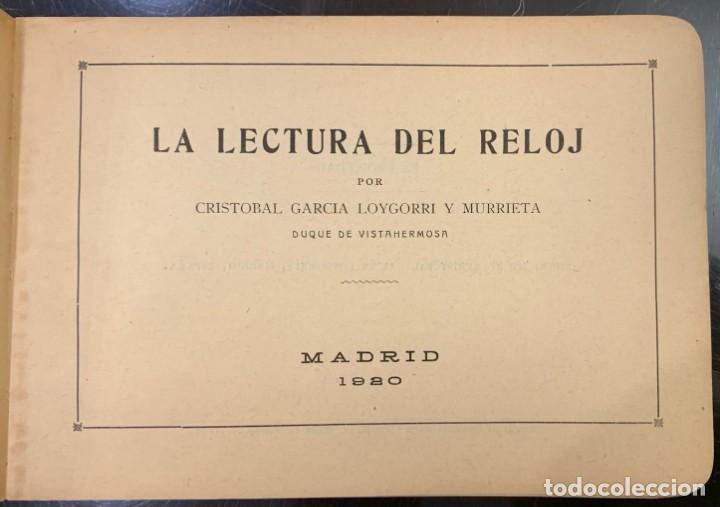 Libros antiguos: La Lectura del Reloj - Foto 2