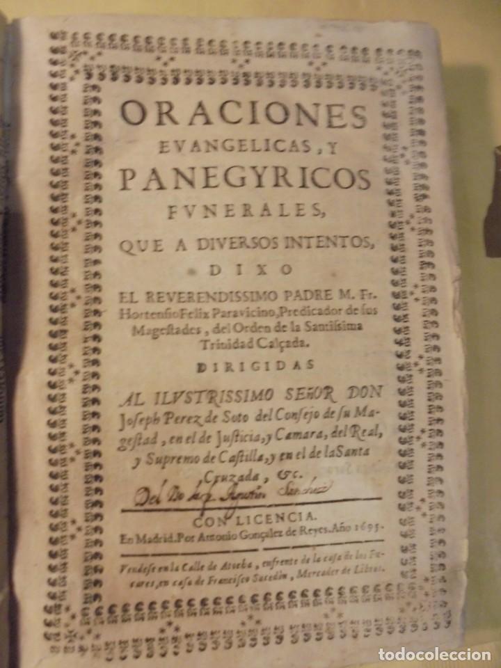 Old books: PARAVICINO. ORACIONES EVANG&Eacute;LICAS. 1695