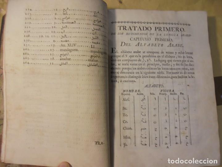 Libros antiguos: CA&Ntilde;ES. GRAMATICA ARABIGO-ESPA&Ntilde;OLA. 1775. 1&ordf; Edici&oacute;n - Foto 5