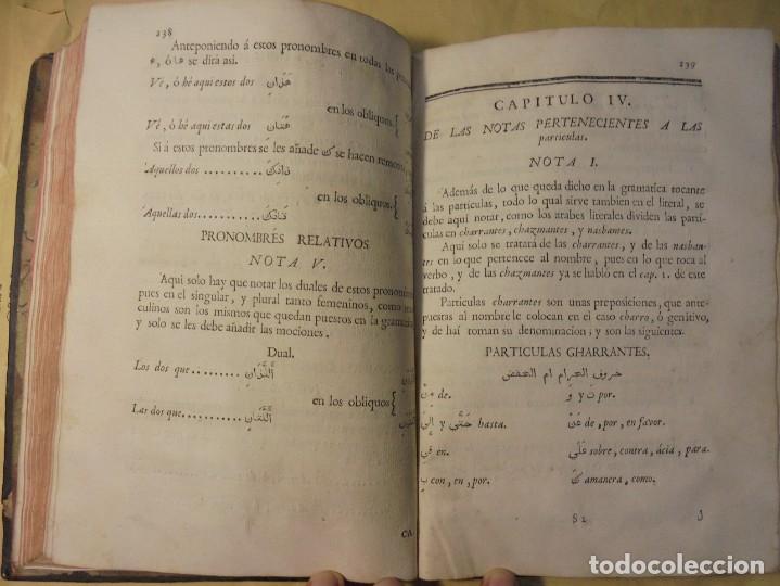 Libros antiguos: CA&Ntilde;ES. GRAMATICA ARABIGO-ESPA&Ntilde;OLA. 1775. 1&ordf; Edici&oacute;n - Foto 9