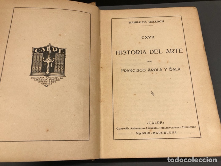 Libros antiguos: Libro Historia del Arte - 1920 - Calpe - Foto 2