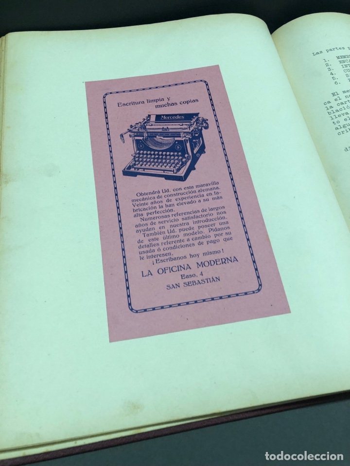 Libros antiguos: Antiguo libro de mecanograf&iacute;a - Mercedes - 1929 - Foto 7