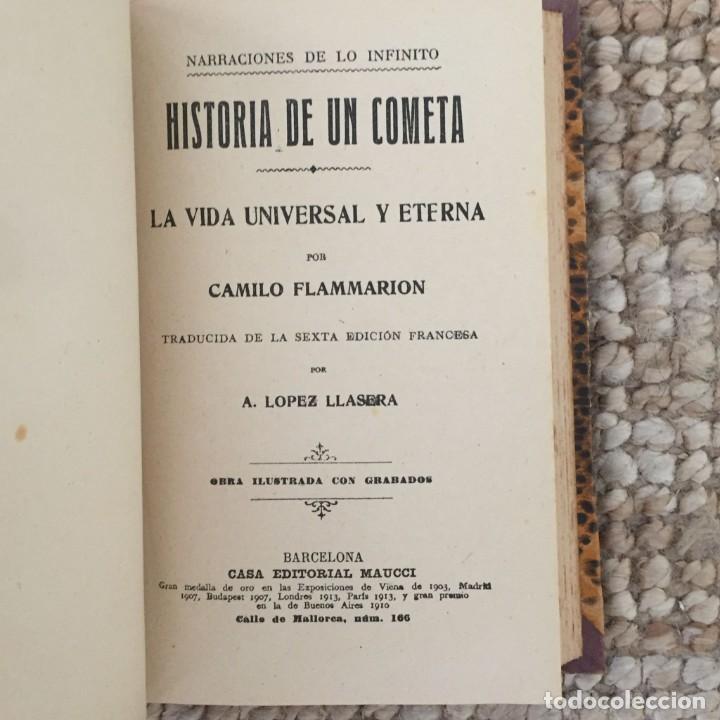 Libros antiguos: Camilo Flammarion - Pack 5 Obras Reencuadernadas - Foto 6