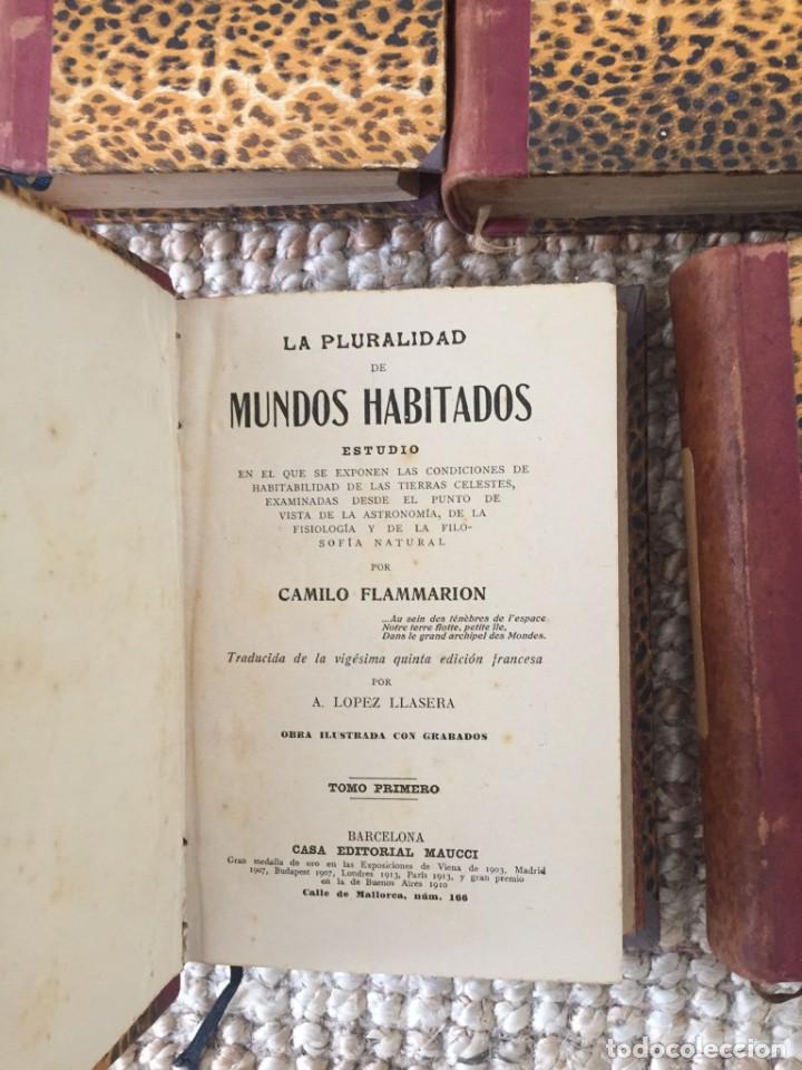 Libros antiguos: Camilo Flammarion - Pack 5 Obras Reencuadernadas - Foto 14