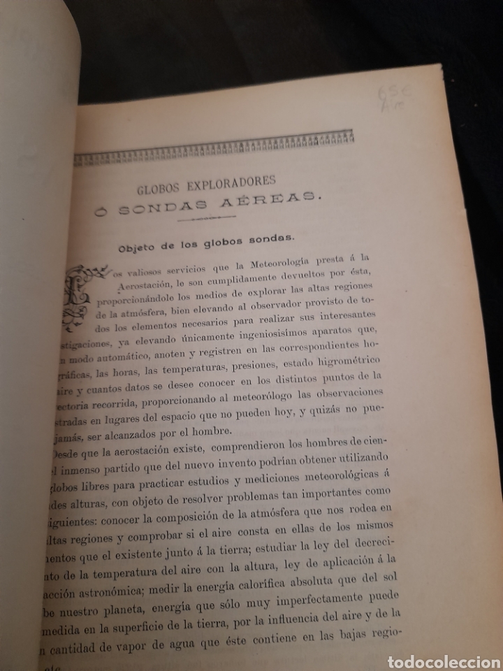 Libros antiguos: GLOBOS EXPLORADORES, SONDAS A&Eacute;REAS de 1904 - Foto 2