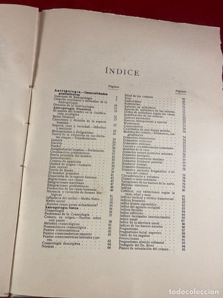 Libros antiguos: NOTAS PARA UN CURSO DE ANTROPOLOG&Iacute;A 1927 - Foto 5